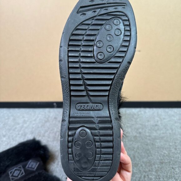 Tecnica Skandia Apres Ski Skiing Goat Hair Black Winter Fur Boots Size 7 Women - Picture 6 of 8